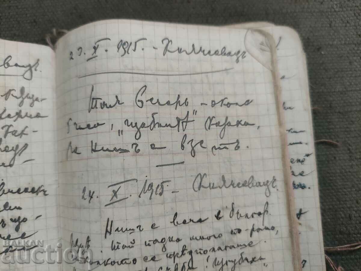 Diary PSV, the capture of Nis 1915 - 7