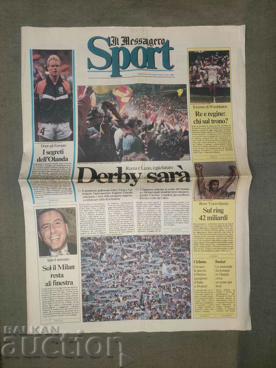 Sports newspaper Il Messaggero Sport 27 June 1988