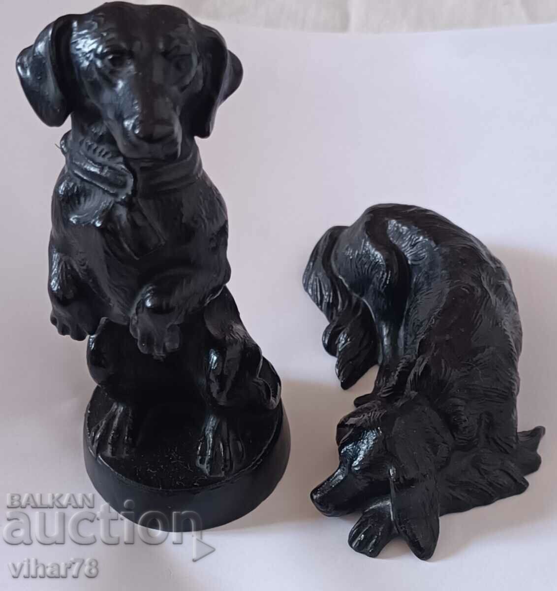 Lot of two collectible cast iron dogs - 7