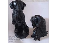 Lot of two collectible cast iron dogs