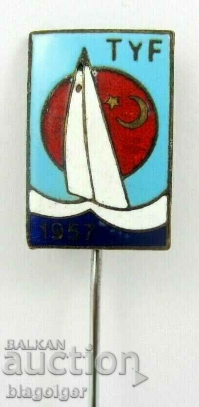 Turkish Sailing Federation-Old Badge-Email-1957 with price 7.99 BGN | € 4.09 Turkish Sailing Federation-Old Badge-Email-1957 with price 7.99 BGN | € 4.09