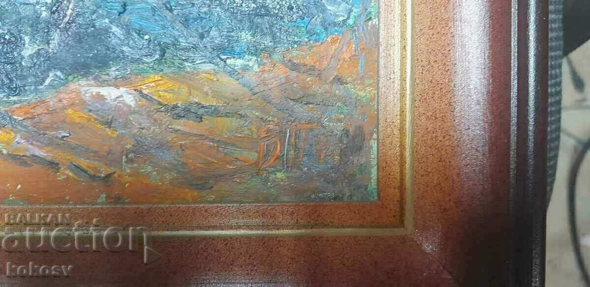 Auction Painting, oil, Sozopol, quay, port Auction Painting, oil, Sozopol, quay, port