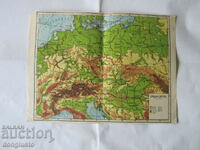 Old map of Central Europe from before WWII