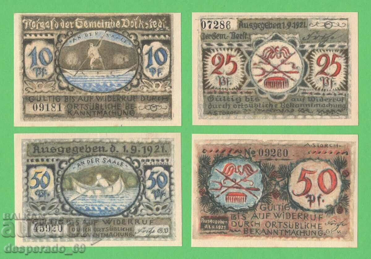 (¯`'•.¸NOTGELD (city Volkstedt) 1921 UNC -4 pcs. banknotes.•'´¯) with price 12.00 BGN | € 6.14 (¯`'•.¸NOTGELD (city Volkstedt) 1921 UNC -4 pcs. banknotes.•'´¯) with price 12.00 BGN | € 6.14