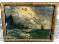 FOR SALE AN OLD PAINTING REPRODUCTION - STORMY SEA/AIVAZOVSKI