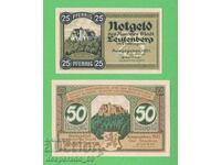 (¯`'•.¸NOTGELD (Orașul Leutenberg) 1921 UNC -2 buc. bancnote '´¯)