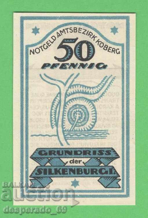 (¯`'•.¸NOTGELD (πόλη Amtsbezirk Koberg) UNC -50 pfennig