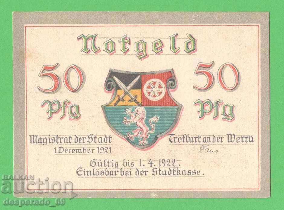 (¯`'•.¸NOTGELD (city Treffurt) 1921 UNC -50 pfennig¸.•'´¯) with price 3.50 BGN | € 1.79 (¯`'•.¸NOTGELD (city Treffurt) 1921 UNC -50 pfennig¸.•'´¯) with price 3.50 BGN | € 1.79