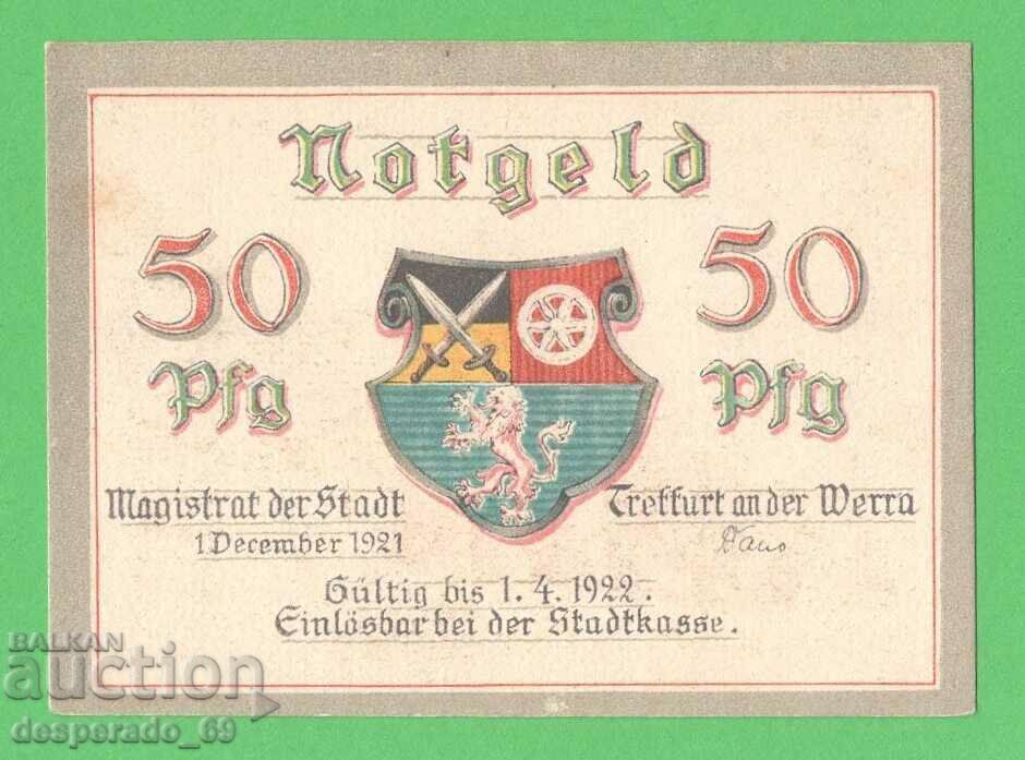 (¯`'•.¸NOTGELD (πόλη Treffurt) 1921 UNC -50 pfennig¸.•'´¯) με τιμή € 1.80 | 3.52 BGN (¯`'•.¸NOTGELD (πόλη Treffurt) 1921 UNC -50 pfennig¸.•'´¯) με τιμή € 1.80 | 3.52 BGN