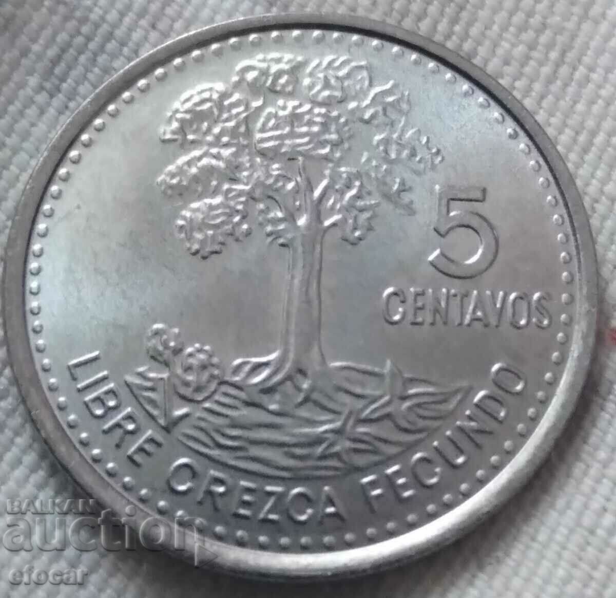 5 centavo Γουατεμάλα 2010 με τιμή € 3.50 | 6.85 BGN 5 centavo Γουατεμάλα 2010 με τιμή € 3.50 | 6.85 BGN