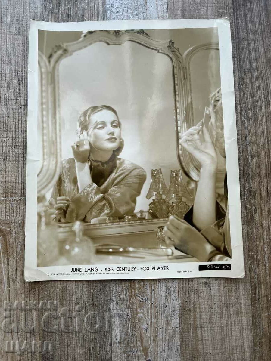 Old Large Picture Actress 20th Century Fox June Lang