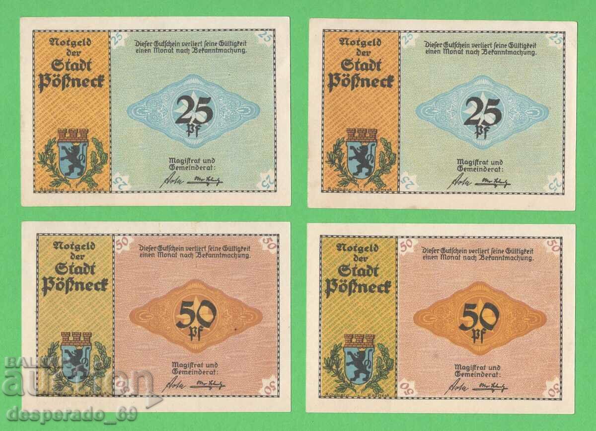 (¯`'•.¸NOTGELD (πόλη Pösneck) UNC -7 τεμ. τραπεζογραμμάτια¸.•'´¯) με τιμή 21.00 BGN | € 10.74