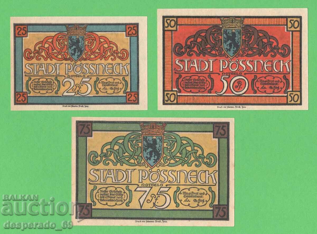 (¯`'•.¸NOTGELD (city Pösneck) UNC -6 pcs. banknotes¸.•'´¯) with price 18.00 BGN | € 9.20 (¯`'•.¸NOTGELD (city Pösneck) UNC -6 pcs. banknotes¸.•'´¯) with price 18.00 BGN | € 9.20