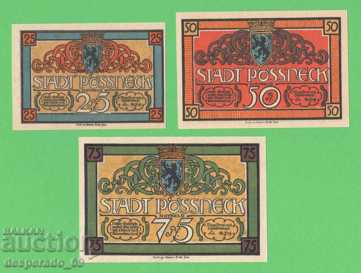 Delivery of (¯`'•.¸NOTGELD (city Pösneck) UNC -6 pcs. banknotes¸.•'´¯) Delivery of (¯`'•.¸NOTGELD (city Pösneck) UNC -6 pcs. banknotes¸.•'´¯)
