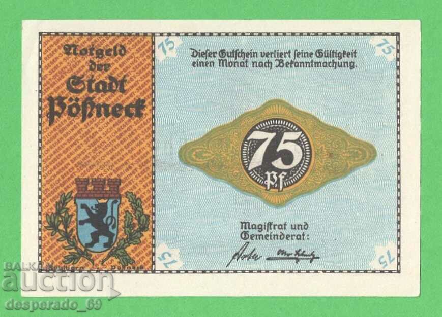 (¯`'•.¸NOTGELD (gr. Pösneck) UNC -75 pfennig¸.•'´¯) with price 3.00 BGN | € 1.53 (¯`'•.¸NOTGELD (gr. Pösneck) UNC -75 pfennig¸.•'´¯) with price 3.00 BGN | € 1.53