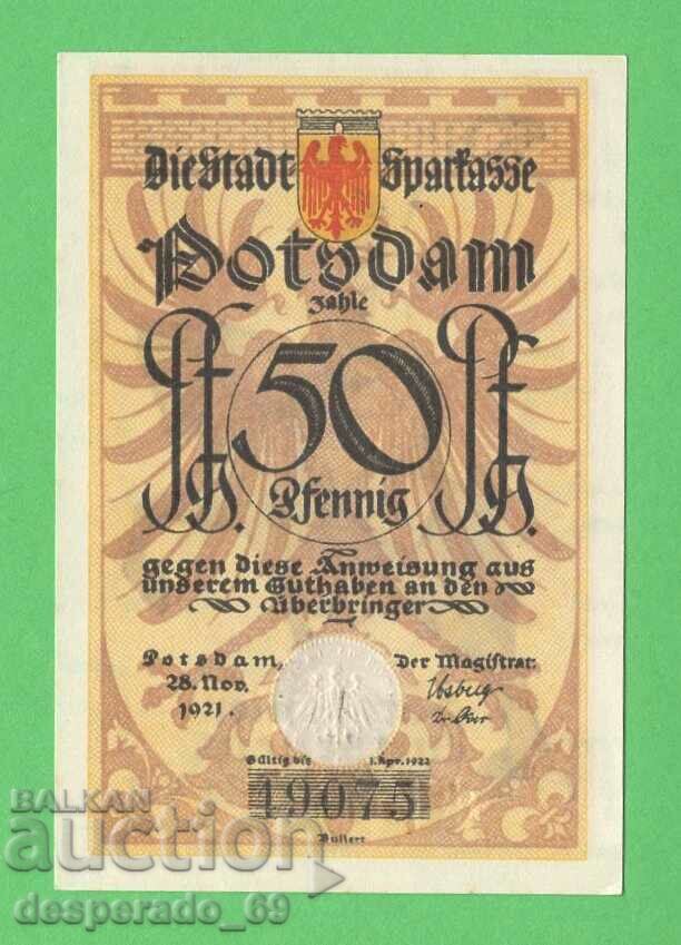 (¯`'•.¸NOTGELD (city Potsdam) 1921 UNC -50 pfennig¸.•'´¯) with price 3.00 BGN | € 1.53 (¯`'•.¸NOTGELD (city Potsdam) 1921 UNC -50 pfennig¸.•'´¯) with price 3.00 BGN | € 1.53
