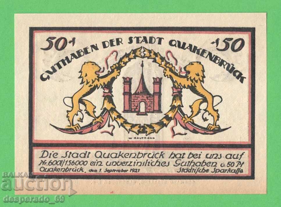 (¯`'•.¸NOTGELD (city Quakenbrück) 1921 UNC- -50 pfennig '´¯) with price 3.50 BGN | € 1.79 (¯`'•.¸NOTGELD (city Quakenbrück) 1921 UNC- -50 pfennig '´¯) with price 3.50 BGN | € 1.79