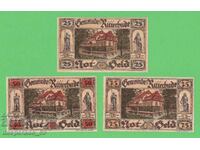 (¯`'•.¸NOTGELD (city Ritterhude) 1921 UNC -3 pcs. banknotes '´¯)