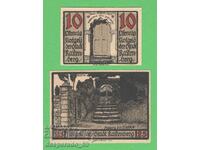 (¯`'•.¸NOTGELD (гр. Rastenberg) 1921 UNC -2 бр.банкноти '´¯)