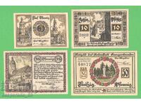 (¯`'•.¸NOTGELD (city Sangerhausen) 1921 UNC -4 pcs. banknotes ¯)