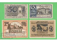 (¯`'•.¸NOTGELD (orașul Stolzenau) 1921 UNC -4 buc. bancnote '´¯)