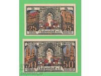 (¯`'•.¸NOTGELD (orașul Halberstadt) 1921 UNC -2 buc. bancnote ´¯)