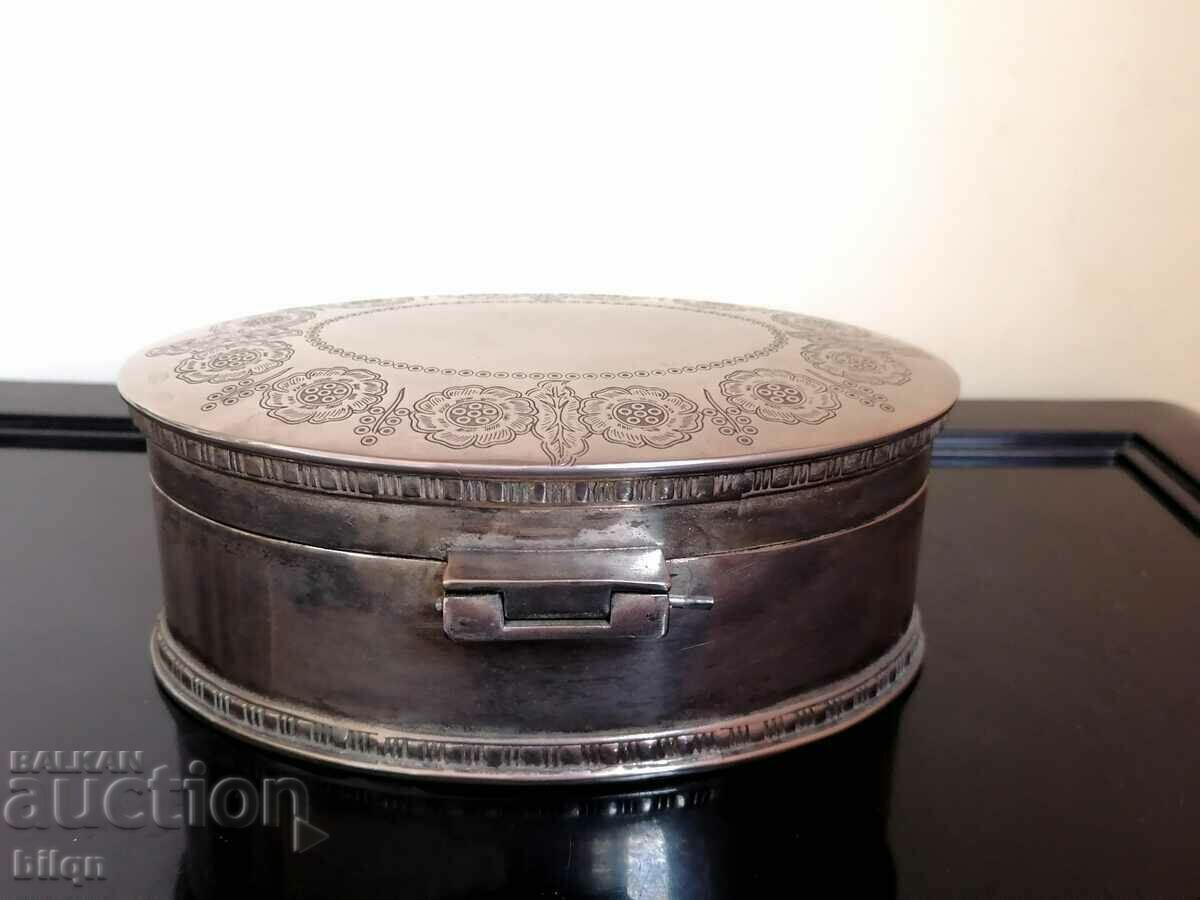Lovely Old Silver Plated Jewelery Box - 6 Lovely Old Silver Plated Jewelery Box - 6