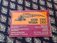 Operating instructions Angle grinder WSB,WSBA 2100
