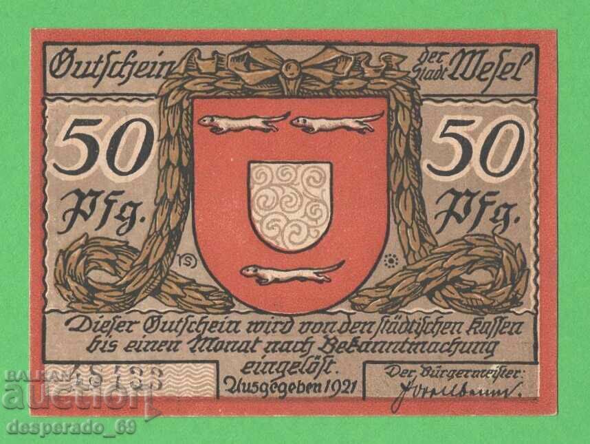 (¯`'•.¸NOTGELD (city Wesel) 1921 UNC -50 pfennig¸.•'´¯) with price 3.00 BGN | € 1.53 (¯`'•.¸NOTGELD (city Wesel) 1921 UNC -50 pfennig¸.•'´¯) with price 3.00 BGN | € 1.53