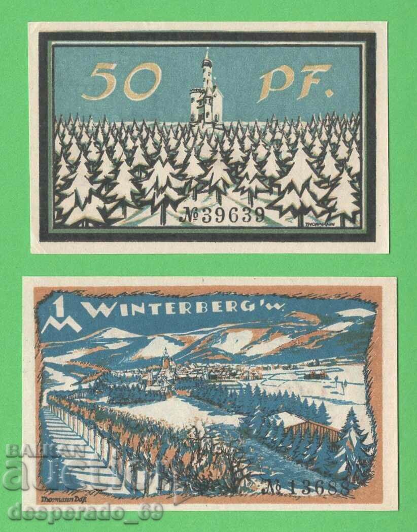 (¯`'•.¸NOTGELD (town Winterberg) 1921 UNC -2 pcs. banknotes with price 5.60 BGN | € 2.86 (¯`'•.¸NOTGELD (town Winterberg) 1921 UNC -2 pcs. banknotes with price 5.60 BGN | € 2.86