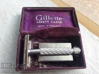 Παλιό συλλεκτικό ξυράφι Gillette πρωτότυπο κουτί