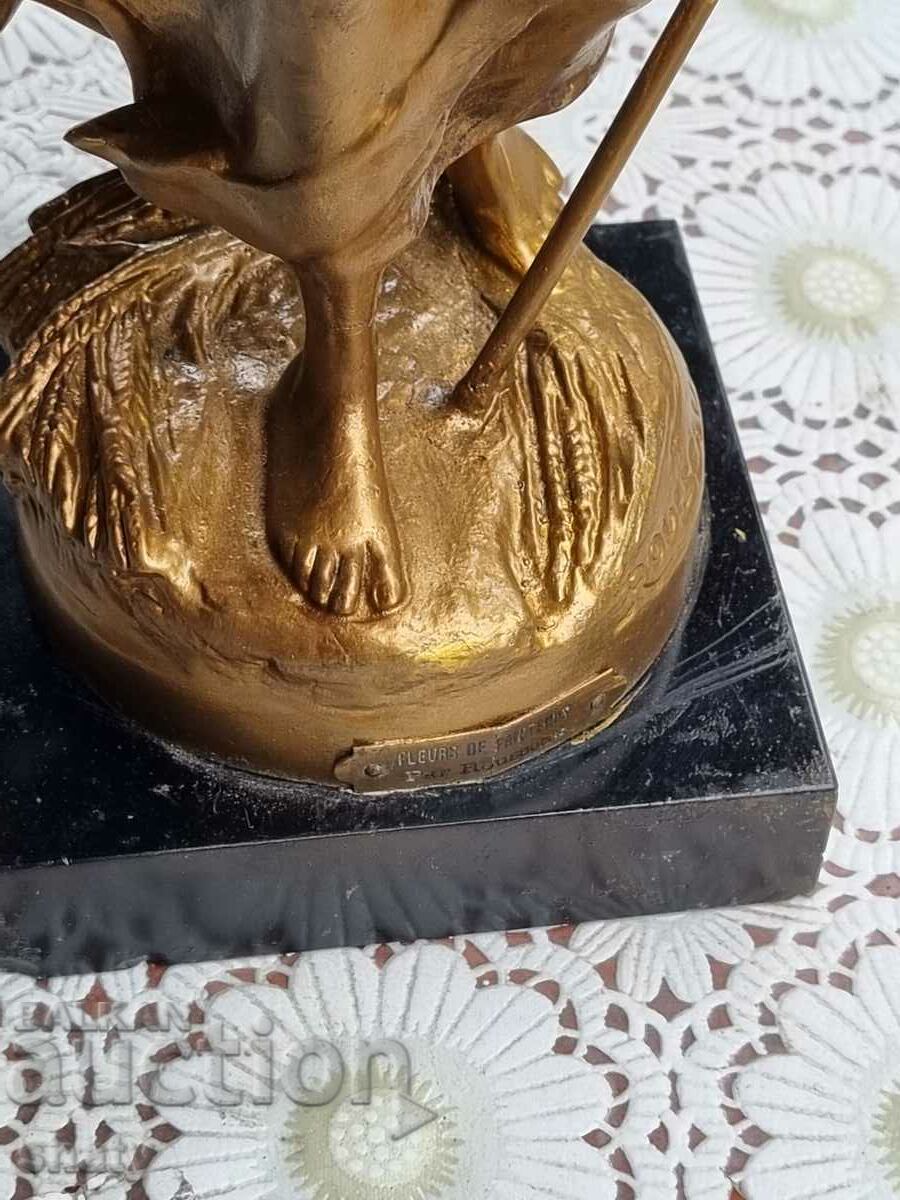 Old sculpture. Metal figure - 5