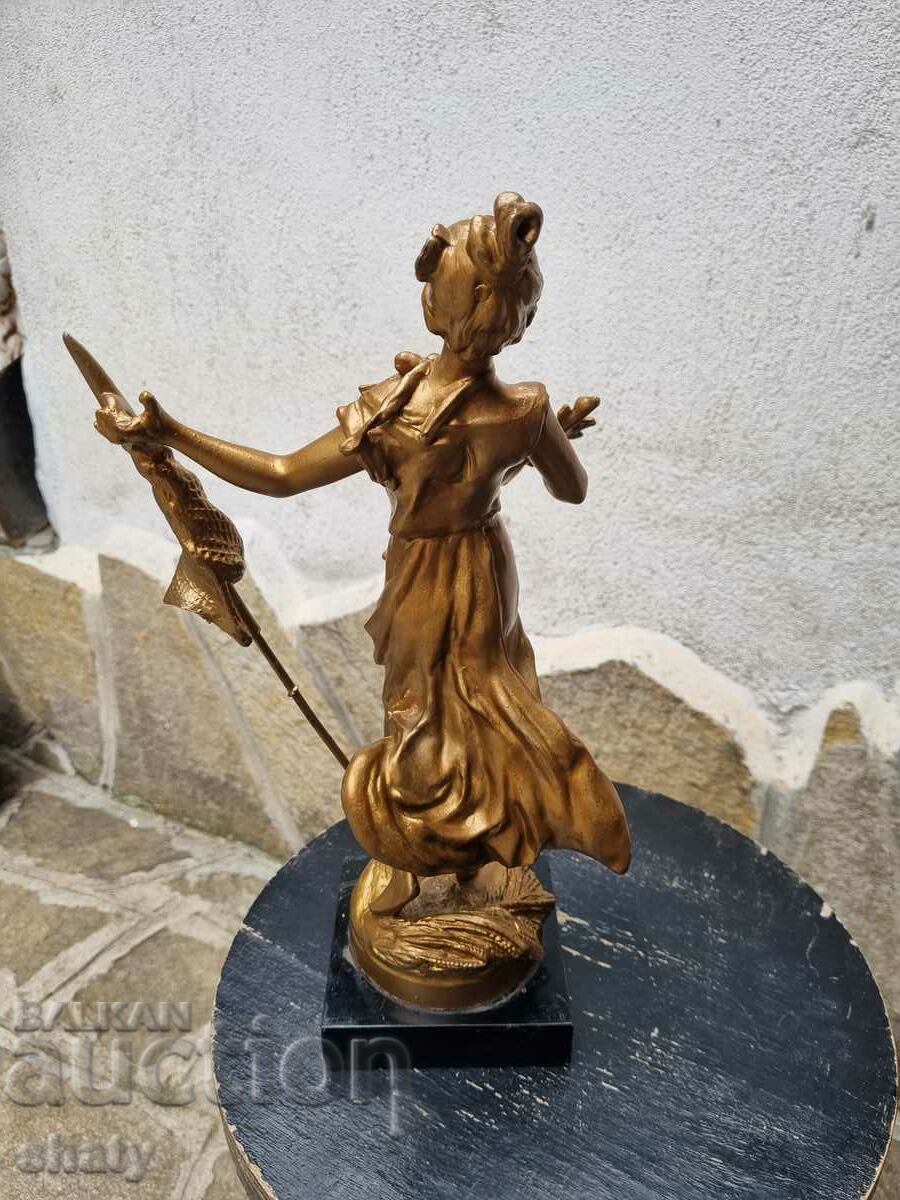 Old sculpture. Metal figure - 6
