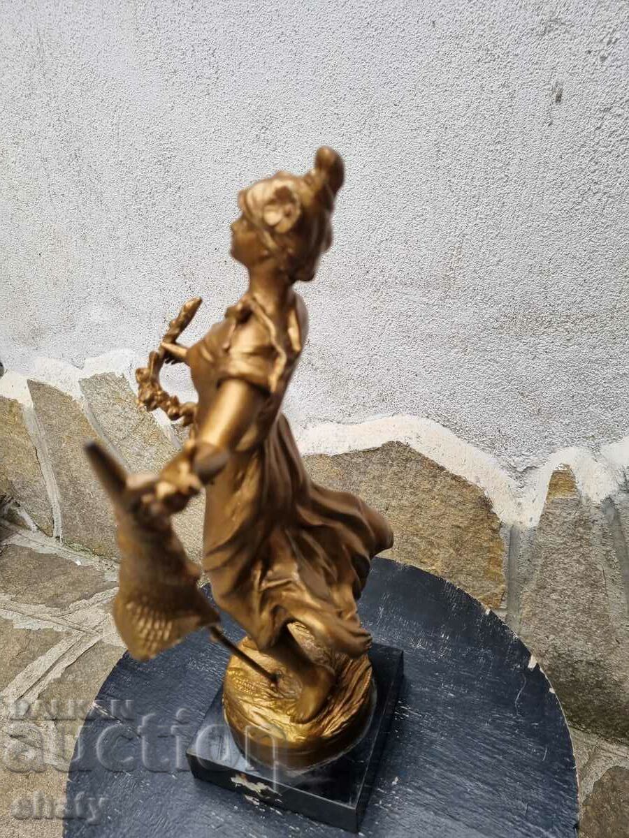 Old sculpture. Metal figure - 7