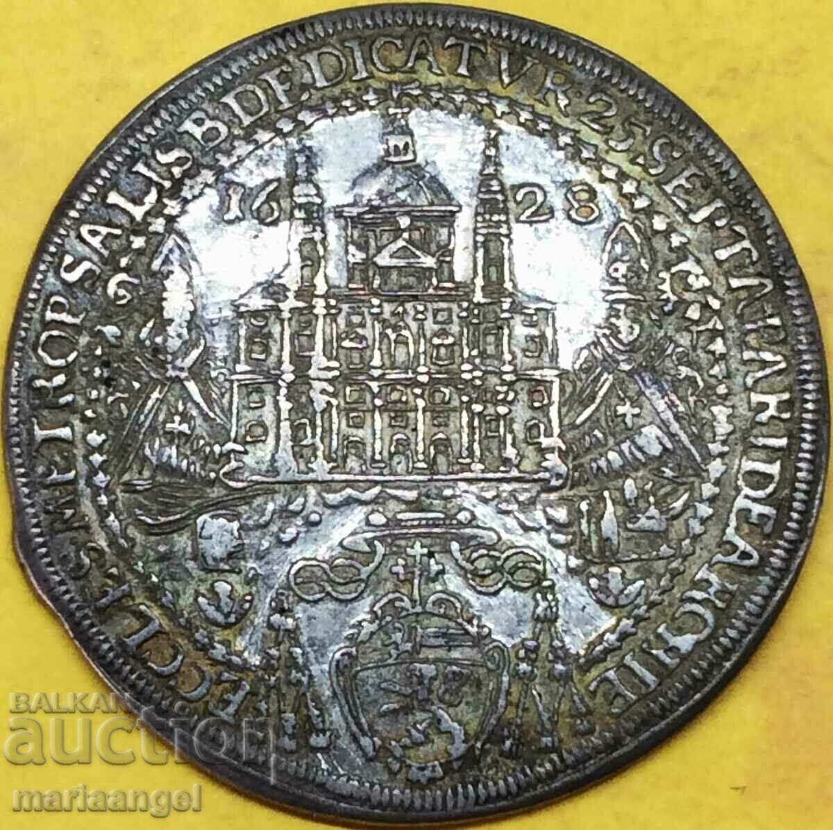 Austria 1/2 Thaler 1628 Salzburg Abbey silver