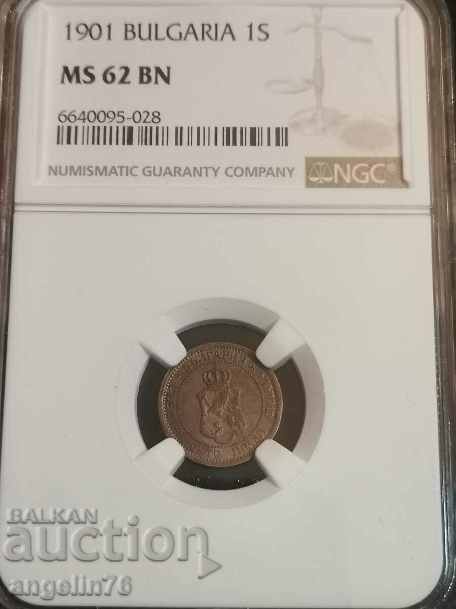 1 cent 1901 - MS62 NGC