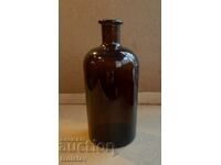 Amber glass bottle