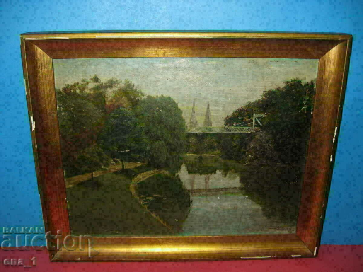 1891 Peisaj în ulei de Pierre Jacques Dierckx (1855-1947) cu preț € 65.00 | 127.13 BGN