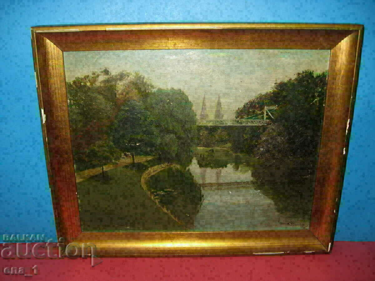 1891 Oil Landscape by Pierre Jacques Dierckx (1855-1947) 1891 Oil Landscape by Pierre Jacques Dierckx (1855-1947)