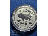 1/2 oz -2019 SILVER AUSTRALIA Year of the Pig II SERIES