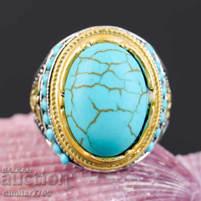 Υπέροχο δαχτυλίδι με μπλε πέτρα με τιμή 11.00 BGN | € 5.62 Υπέροχο δαχτυλίδι με μπλε πέτρα με τιμή 11.00 BGN | € 5.62