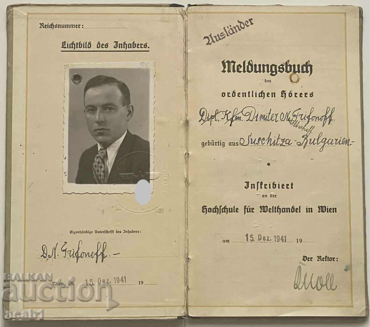 Auction  Document Austria Vienna 1941