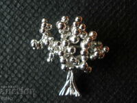 Винтидж,сребърна брошка-"Дървото на живота"