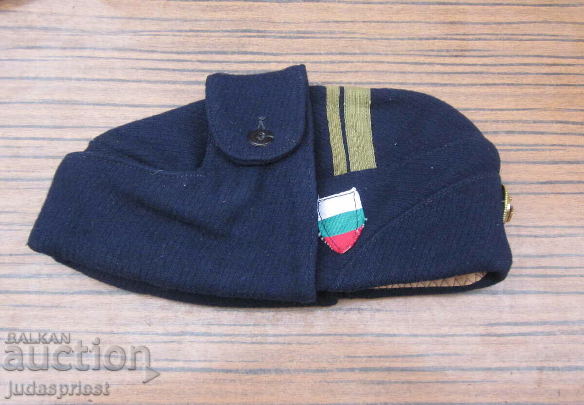 Auction  Bulgarian naval military winter woolen officer's cap cap