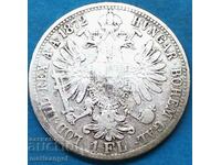 Австрия 1 флорин 1872 Франц Йосиф сребро - рядка