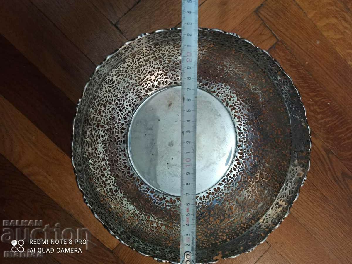 Old silver marked large fruit bowl - 5 Old silver marked large fruit bowl - 5