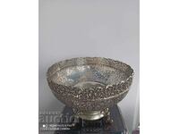 Old silver marked large fruit bowl