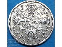 Great Britain 6 pence 1955 Elizabeth II