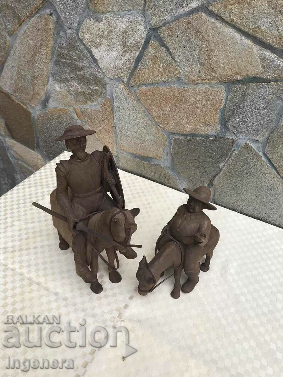 STATUETA DE LEMN DON QUIJOTE SI SANCHO PANSA DE LEMN - 7
