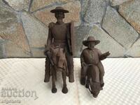ДЪРВОПЛАСТИКА СТАТУЕТКА  ДЪРВО ДОН КИХОТ И САНЧО ПАНСА
